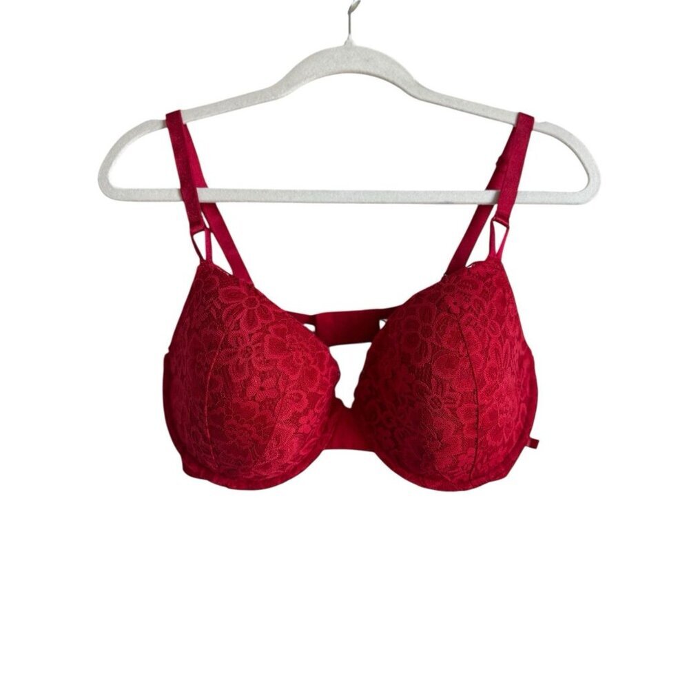 Victoria's Secret Body Very Sexy Lined Demi Underwire Bra Women’s 38DD Red‎